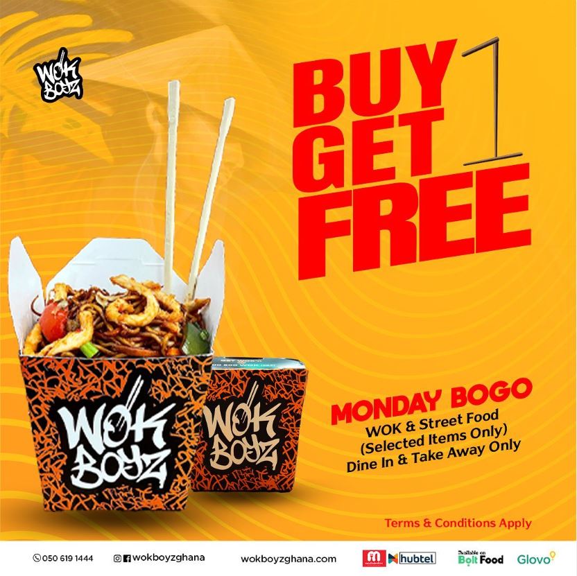 Buy One Get One Free Monday @ Wok Boyz