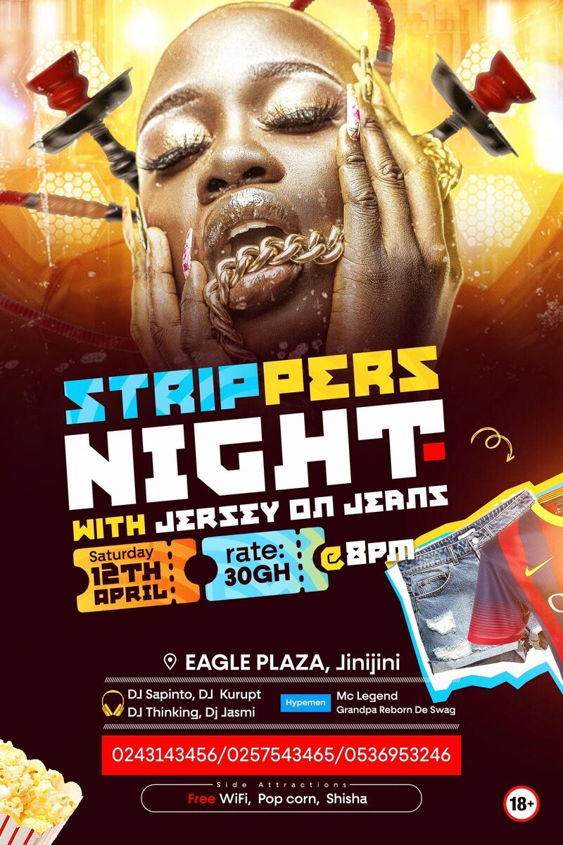 STRIPPERS NIGHT WITH JERSEY ON JEANS