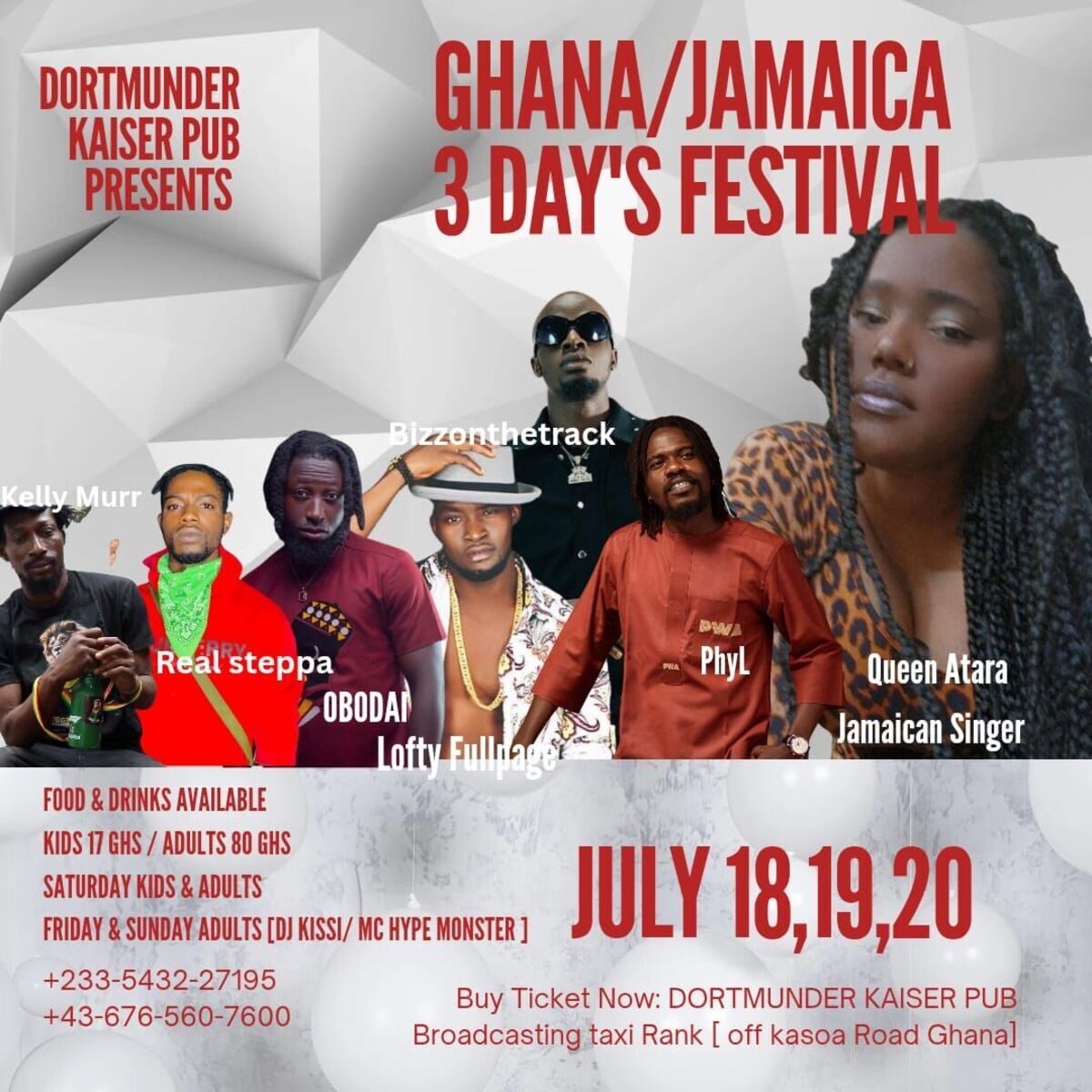 Ghana /Jamaica 3 days Festival