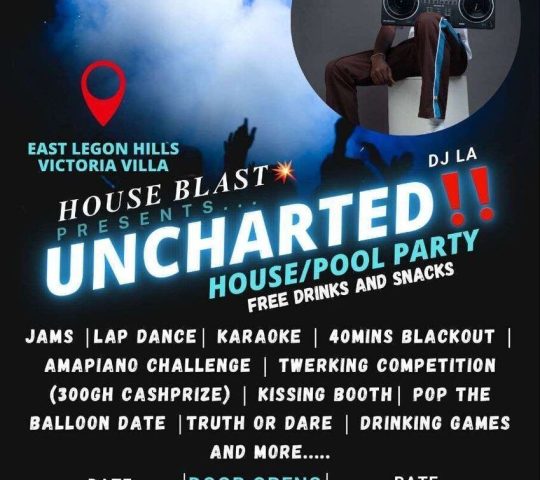 UNCHARTED HOUSE/POOL PARTY