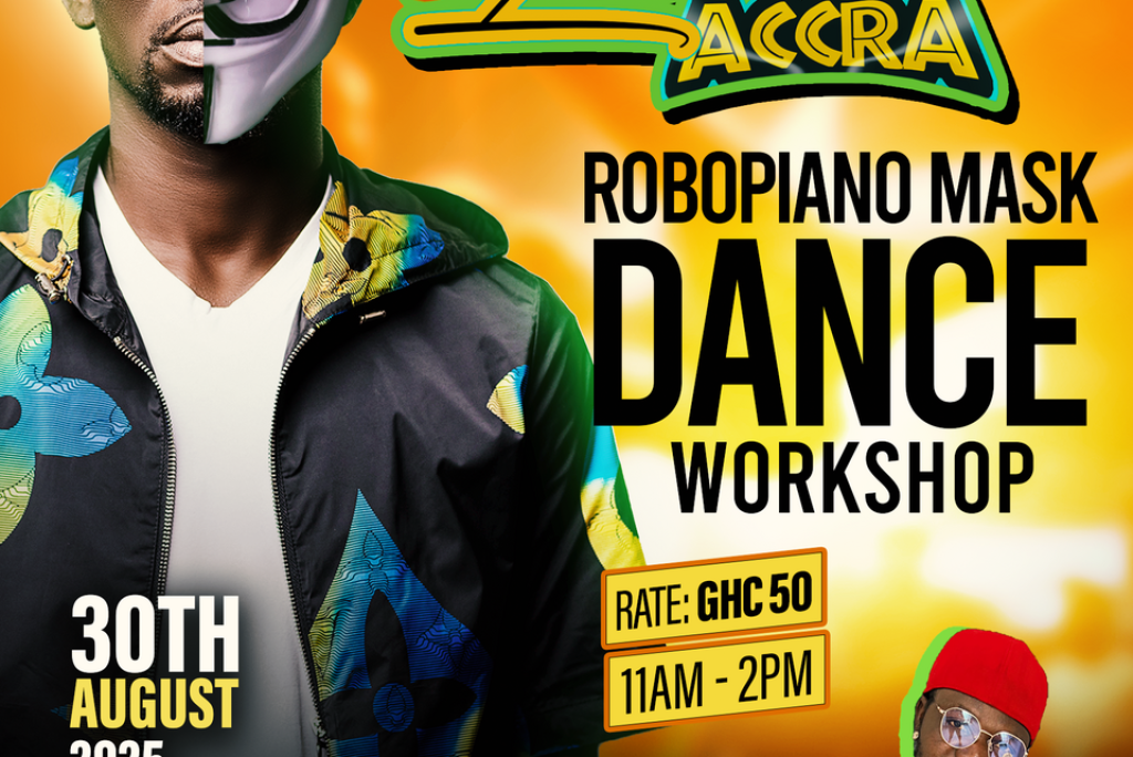 JUVENILE LIVE IN ACCRA ROBOPIANO MASK DANCE WORKSHOP