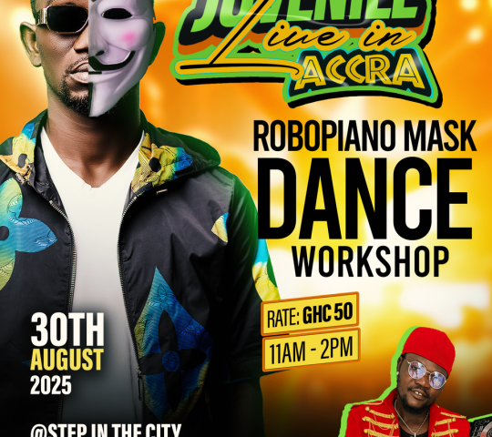 JUVENILE LIVE IN ACCRA ROBOPIANO MASK DANCE WORKSHOP
