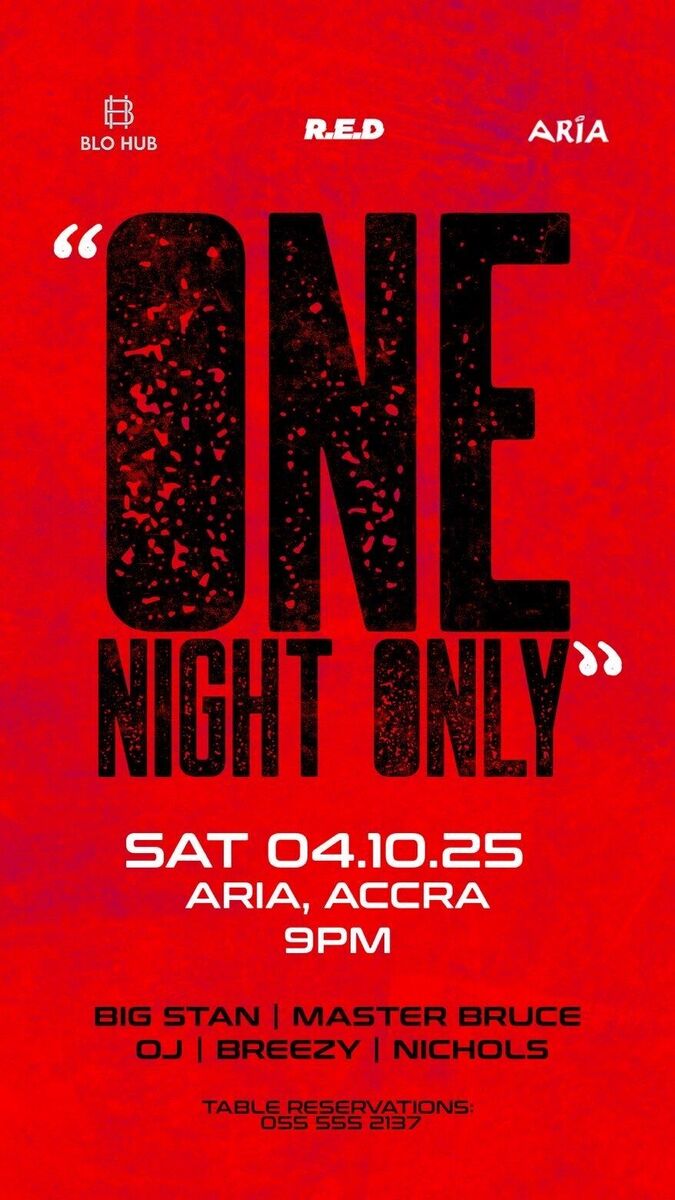 Ghana Events – ONE NIGHT ONLY