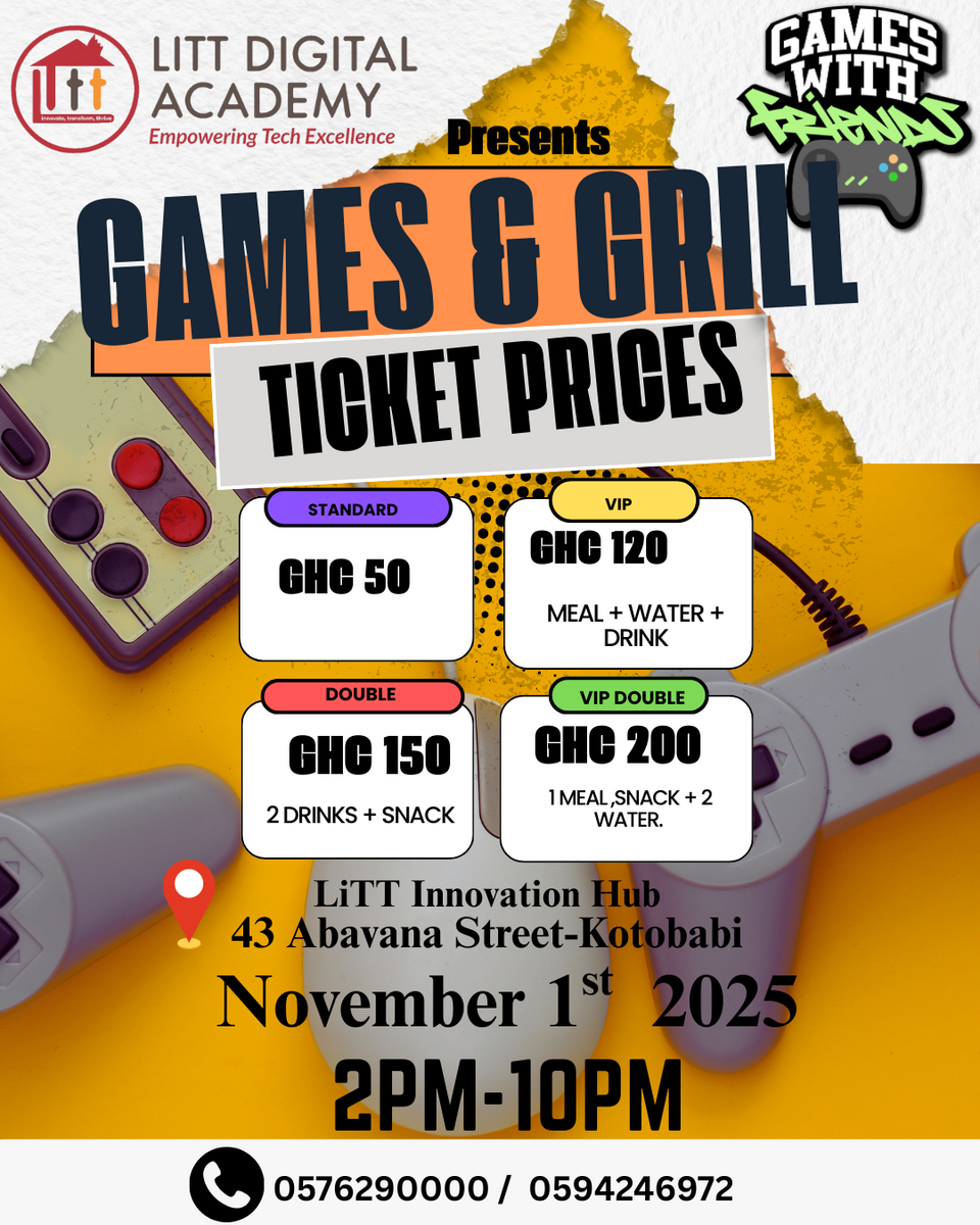 Games and Grill : Level Up!