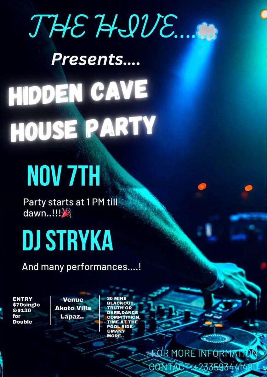 Ghana Events – Hidden cave house party