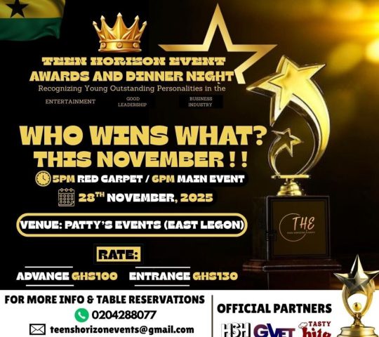 Ghana Events – TEENS HORIZON DINNER AND AWARDS NIGHT