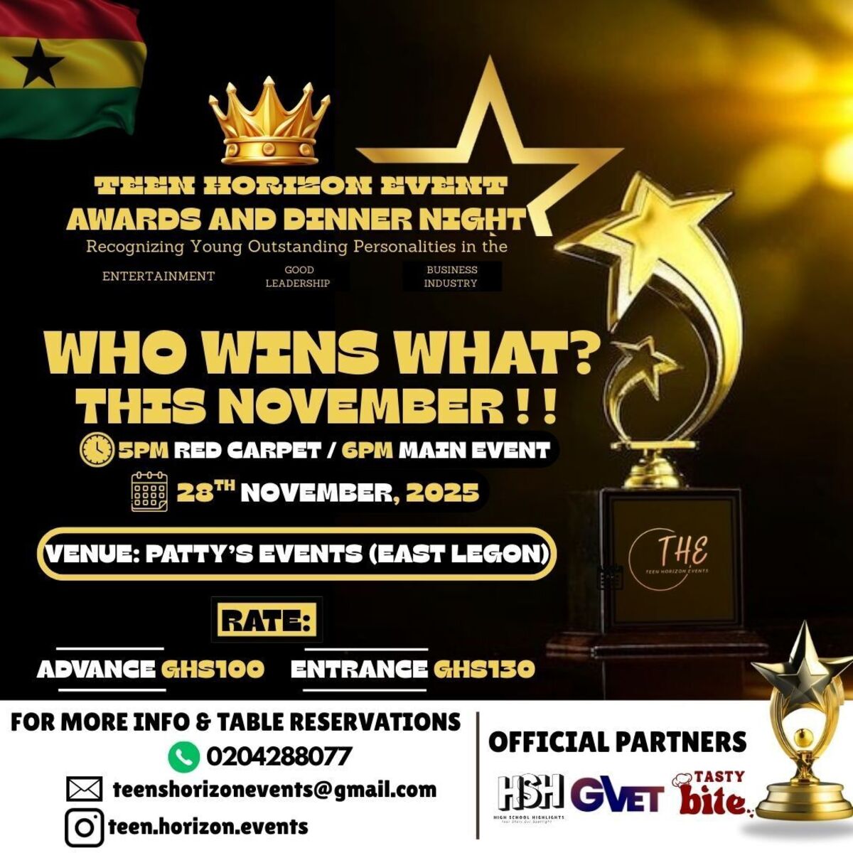 Ghana Events – TEENS HORIZON DINNER AND AWARDS NIGHT