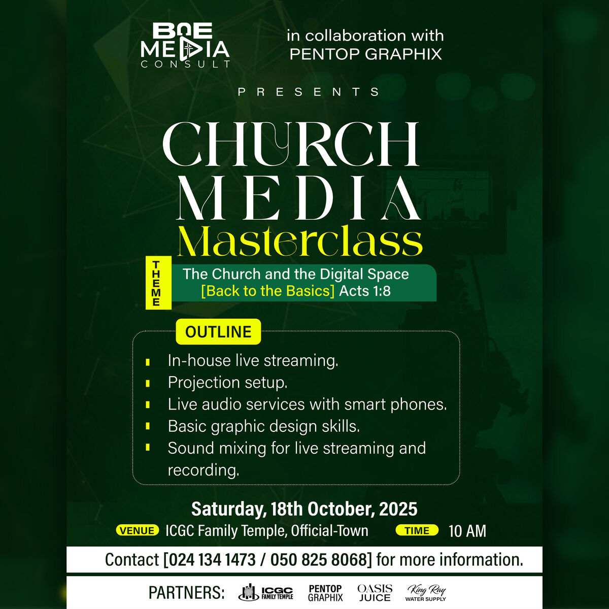 CHURCH MEDIA MASTERCLASS
