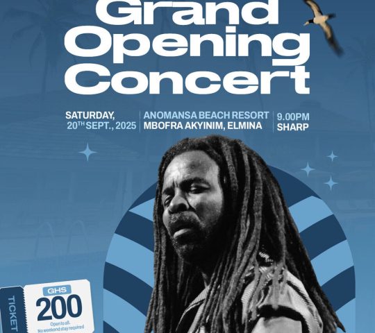 Ghana Events – Grand Opening Concert – Rocky Dawuni Live at AnoMansa Beach Resort