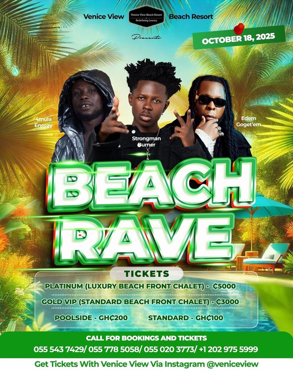 Ghana Events – Beach Rave at Venice View Beach Resort