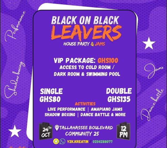 Ghana Events – BLACK ON BLACK ( LEAVERS EDITION )