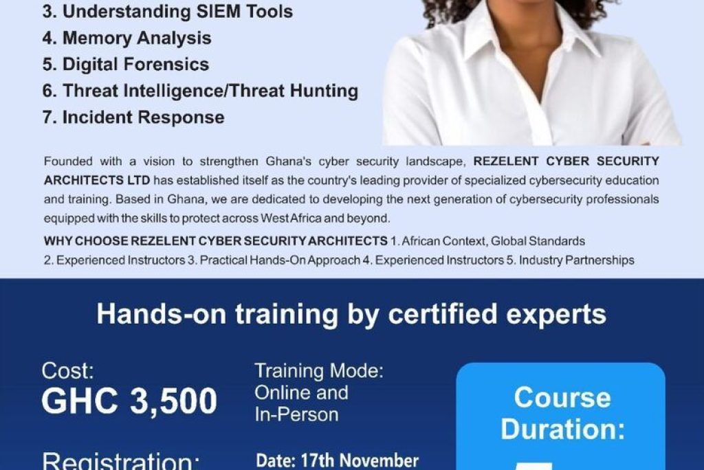 Ghana Events – Cyber Defense Analyst Training