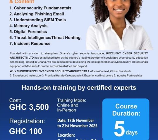 Ghana Events – Cyber Defense Analyst Training