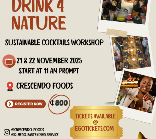 Ghana Events – Drink “4” Nature Sustainable Cocktails Workshop