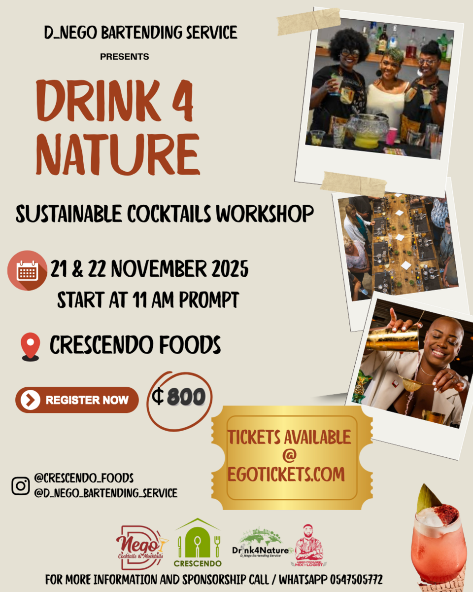 Ghana Events – Drink “4” Nature Sustainable Cocktails Workshop