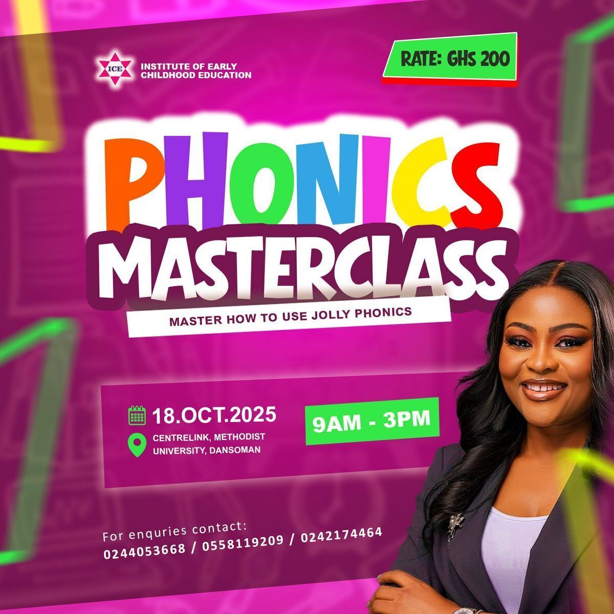 Ghana Events – Jolly Phonics Masterclass