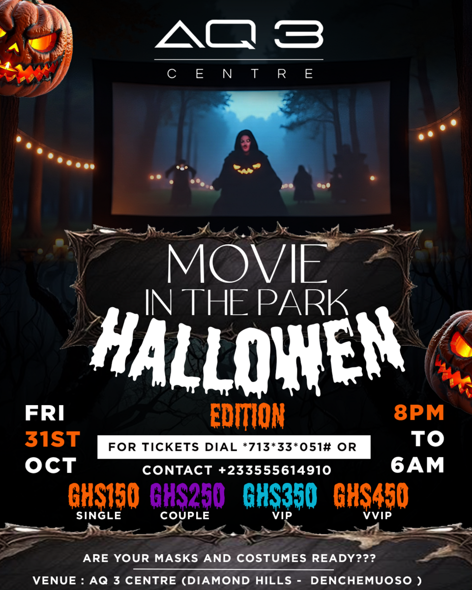 Ghana Events – AQ3 MOVIE IN THE PARK (HALLOWEN EDITION)