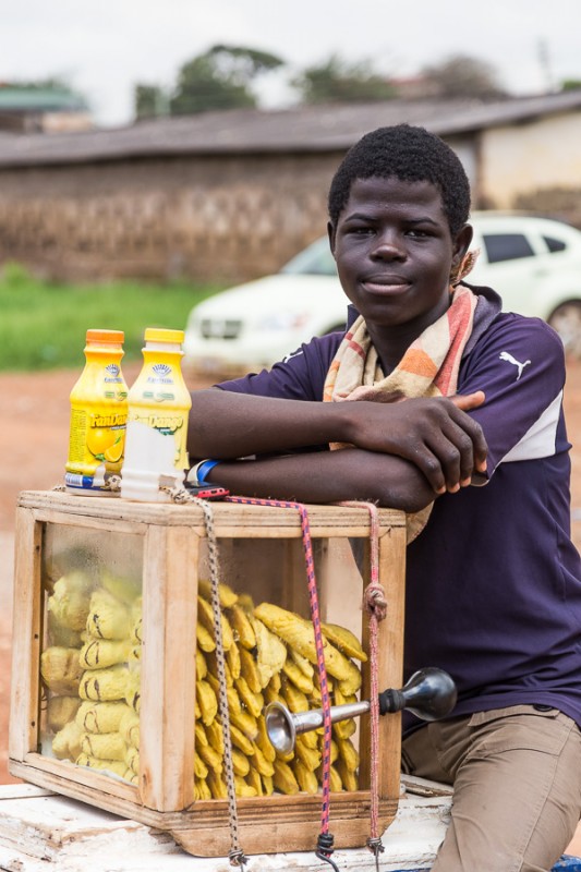 Meat Pie Seller in Tema Ghana