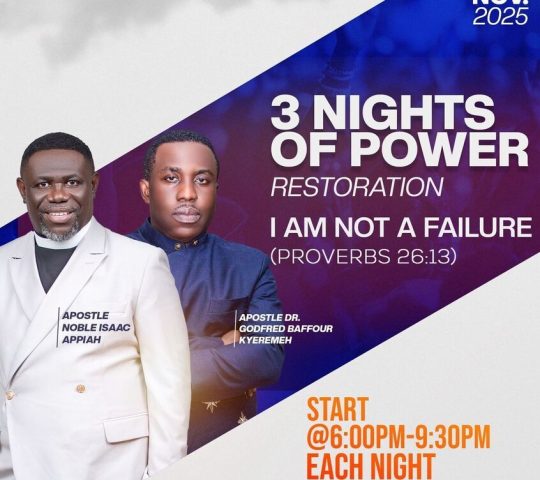 Ghana Events – 3 Nights of Power Restoration Ghana Events – 3 Nights of Power Restoration