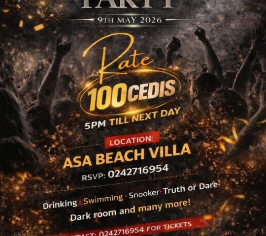Ghana Events – LEVEL 4 ALL BLACK PARTY