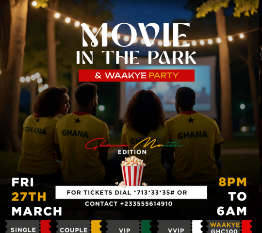 Ghana Events – AQ3 -MOVIE IN THE PARK(GHANA MONTH EDITION)