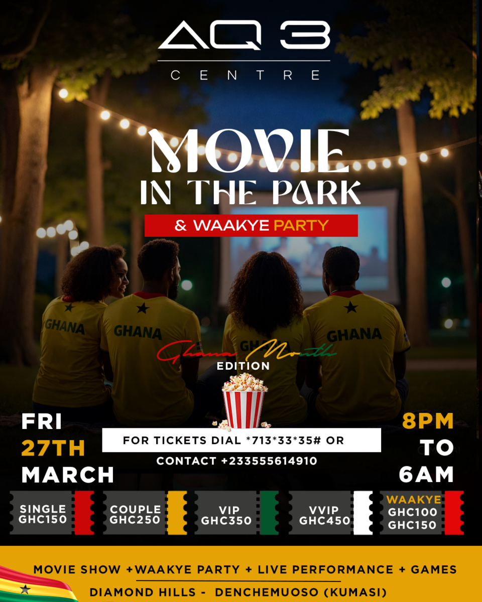 Ghana Events – AQ3 -MOVIE IN THE PARK(GHANA MONTH EDITION)