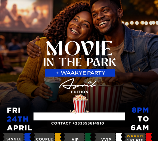 Ghana Events – AQ3 -MOVIE IN THE PARK(APRIL EDITION)