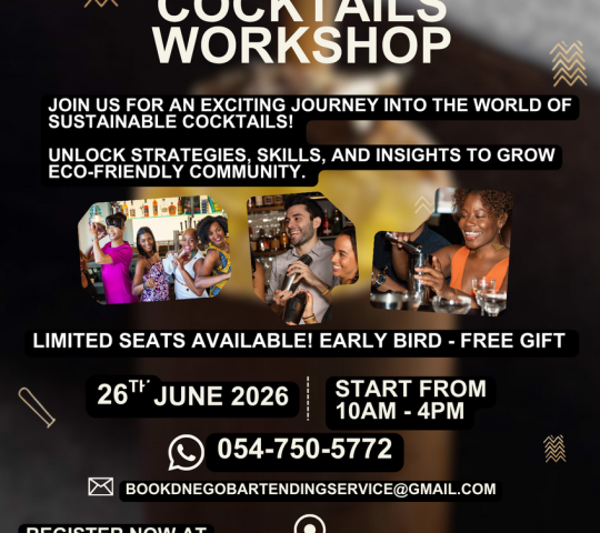 Ghana Events – Sustainable Cocktails Workshop Ghana Events – Sustainable Cocktails Workshop