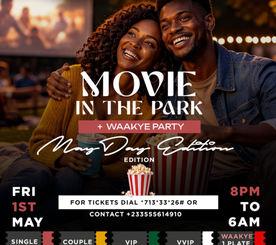 Ghana Events – AQ3 -MOVIE IN THE PARK(MAY DAY EDITION)