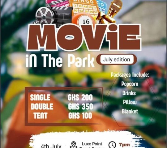 Ghana Events – Movie in The Park July