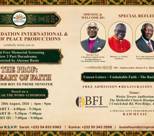 Prof K.A Busia Special Free Memorial Screening – The Prof A Heart of Faith Prof K.A Busia Special Free Memorial Screening – The Prof A Heart of Faith