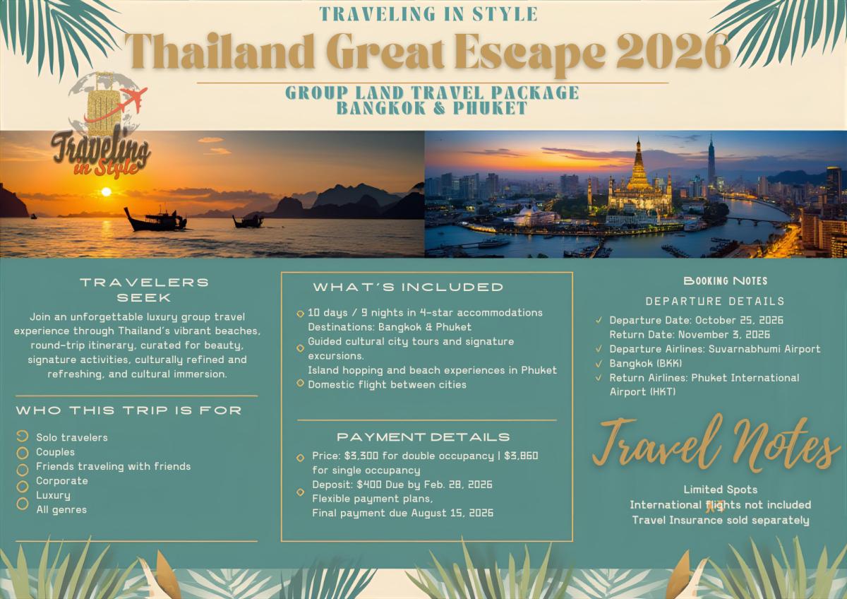 Thailand Escape 2026: Bangkok & Phuket Group Trip