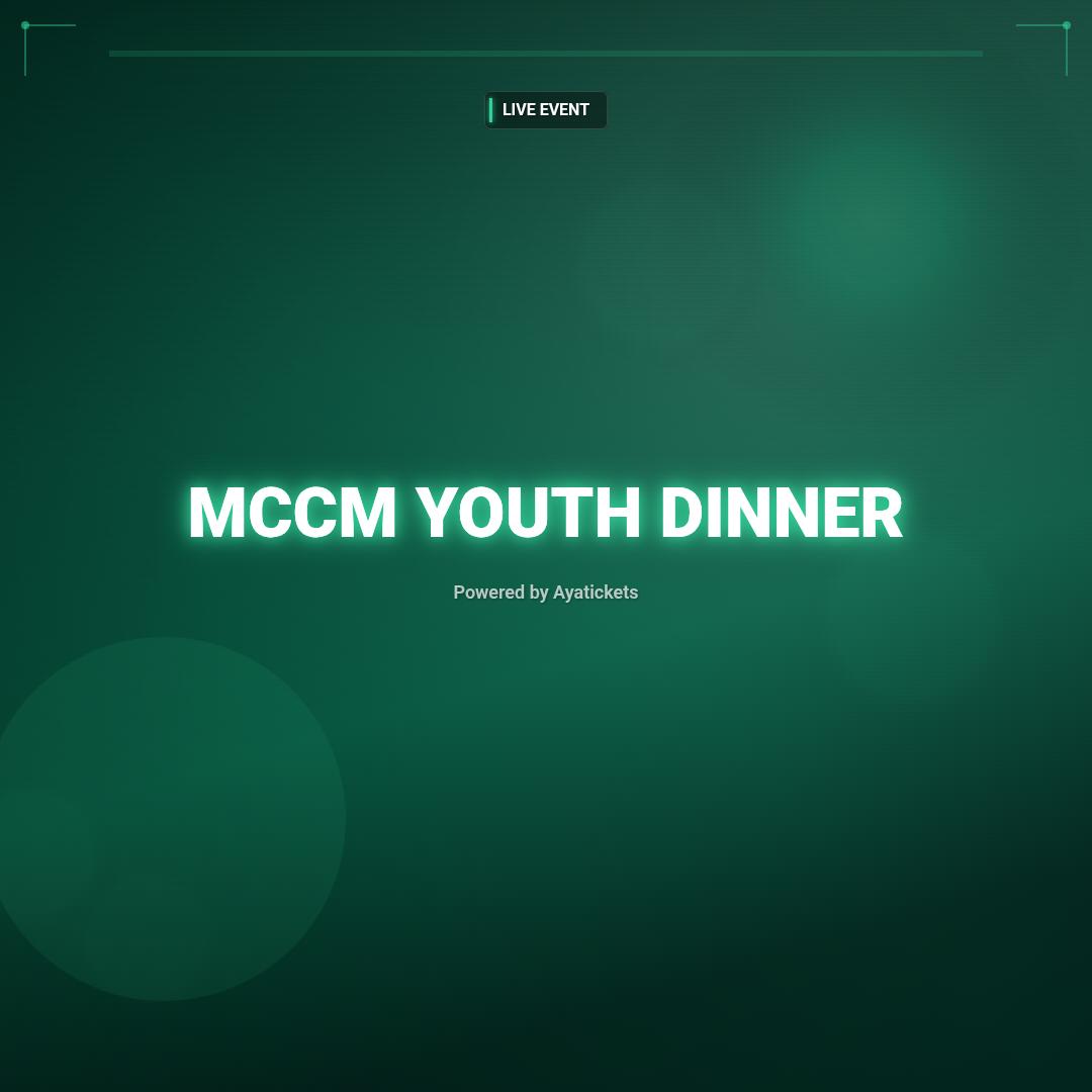 MCCM Youth Dinner